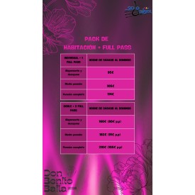 DON BENITO BAILA 2026 PACK HABITACION + FULL PASS