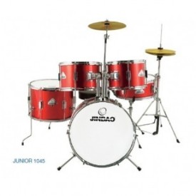 Bateria Acústica Jinbao Junior 1045 (Roja y Negra)