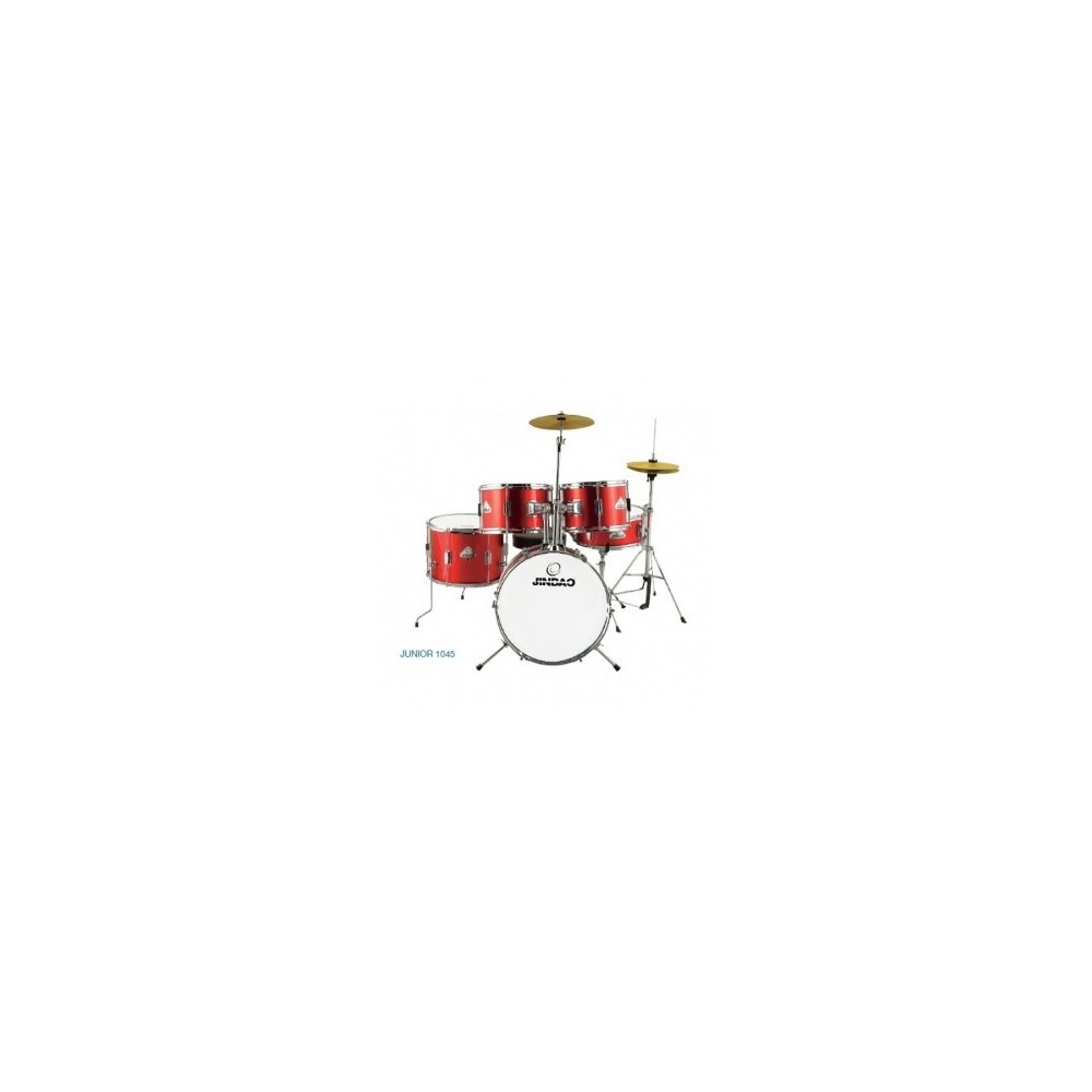Bateria Acústica Jinbao Junior 1045 (Roja y Negra)