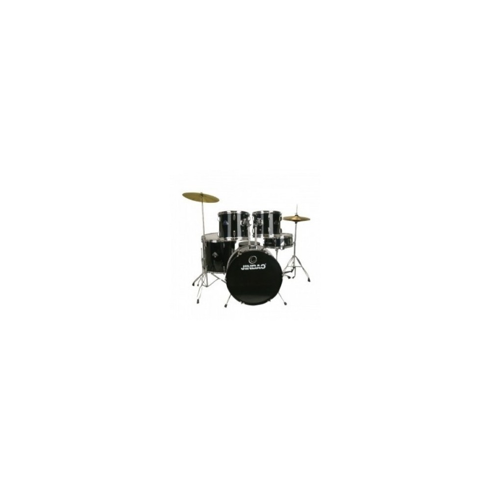 Bateria Acústica Jinbao PO208 (Negra y Roja)
