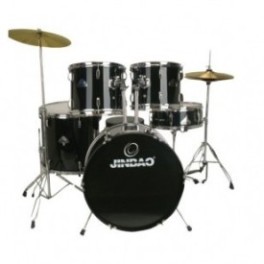 Bateria Acústica Jinbao PO605 Stage 20 Jazz (Negra y Roja)